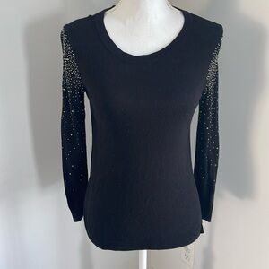 Loft women’s sweater with embellished sleeves